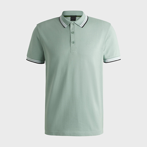 Polo homme style streetwear, couleur unie, coupe slim, t-shirt de golf, respirant, manches courtes, tendance - Product Image 1