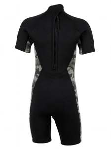 Combinaison de plongée unisexe personnalisée à manches courtes en néoprène, bleu et noir, col rond, imperméable, pour adultes, surf et plongée - Product Image 1
