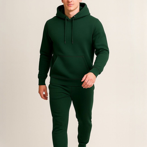 Conjunto Deportivo de Invierno para Hombre, de Algodón y Felpa, con Estampado Lavado al Ácido, Suave y Flexible, Ropa Deportiva al por Mayor con Logotipo Personalizado para Gimnasio - Product Image 1