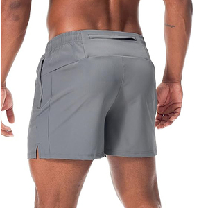 Shorts de sport pour hommes en coton solide OEM de haute qualité, séchage rapide, légers, respirants, extensibles, taille mi-haute, pour la gym et le streetwear - Product Image 4