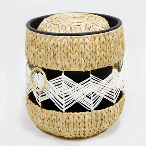 Macetas Pequeñas para Plantas, Decoración Rústica Moderna para el Hogar, 100% Naturales, de Jacinto de Agua, Ecológicas - Product Image 1
