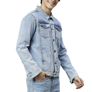 Ventes en gros de vestes en jean pour hommes de grande taille, de haute qualité, pour l'hiver, avec capuche en fourrure, respirantes, motif 3D, sur mesure, OEM - Product Image 4