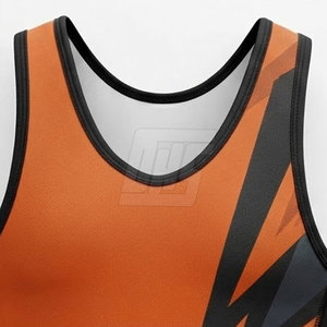 <b>Men</b> Lightweight Wrestling <b>Singlets</b> Breathable Fabric <b>For</b> Training Practice Gym Workout And Sports Competition Use - Product Image 5