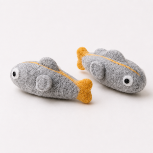 Handmade <b>Wool</b> Felt Fish <b>Craft</b> Pretend Play Soft Toy for 3-6 Year Old Unisex Educational Customizable Gift - Product Image 3