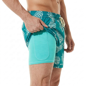 Custom Gym <b>Shorts</b> Men Sports <b>Compression</b> 5 Inch Quick Dry Double Liner Training Running <b>Short</b> 2 in 1 Men's Polyester <b>Shorts</b> - Product Image 2