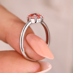 Anillo solitario redondo rosa con corte de rosa, diamante cultivado en laboratorio de 1.00 quilates, anillo de compromiso, anillo de boda, joyería, anillo de 14k, vermeil eternidad - Product Image 5