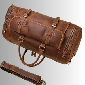High Quality Multifunctional Status Travelling Genuine <b>Leather</b> Weekender Luggage for Easy Travel <b>Duffle</b> Messenger <b>Bag</b> - Product Image 5