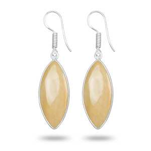 Nouvelles boucles d'oreilles pendantes en laiton plaqué argent avec pierres précieuses en aventurine jaune multi-formes, mignonnes et tendance, pour femmes, idéales pour les fêtes et occasions spéciales - Product Image 4