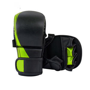 Gants de boxe en cuir demi-doigts pour Muay Thai, sacs de frappe, UFC, MMA, avec poignées, vente en gros, du Pakistan - Product Image 5