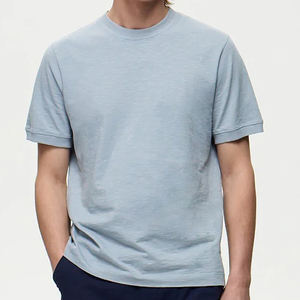 T-shirt en jersey 100% coton pour homme, t-shirts à manches courtes à col rond pour homme, t-shirts pour homme, t-shirts surdimensionnés personnalisés - Product Image 4