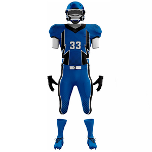 Tenues de football réversibles personnalisées pour adultes – Maillot sublimé double face respirant et à séchage rapide avec ensemble de pantalons cousus pour le tackle - Product Image 4