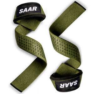 Sangles unisexes professionnelles en coton/polyester/néoprène vert olive, respirantes, réglables, antidérapantes, avec grip alvéolé, durables et rembourrées - Product Image 3