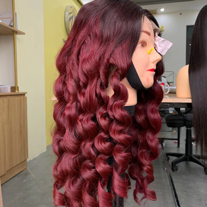 Cuticle Aligned Remy Virgin Human Hair Lace <b>Front</b> <b>Wig</b> for Black Women Customized Colorful 180% Density - Product Image 1