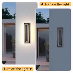 Lampada da Parete LED Moderna da 23,6 Pollici per Esterni, Grande Illuminazione per Portico e Garage, Elegante Illuminazione Esterna - Product Image 4
