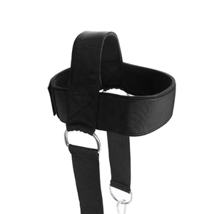 Harnais de cou rembourré en néoprène épais de 88 cm, réglable à 360°, avec chaîne et sangles de maintien sous le menton, idéal pour l'entraînement de musculation de qualité supérieure - Product Image 4