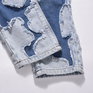 Jeans de créateur personnalisés de haute qualité, style streetwear, vintage, déchirés, baggy, effet usé - Product Image 3