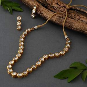Wholesale Buy Indian Manufacturer Ethnic Kundan Gold Plated <b>Necklace</b> <b>Set</b> for Girls Women Party Wear - Product Image 1