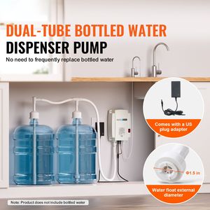 Système de pompe à eau électrique automatique à double tuyau pour bidons de 2 x 5 gallons, distributeur d'eau en bouteille pour utilisation en voiture - Product Image 6