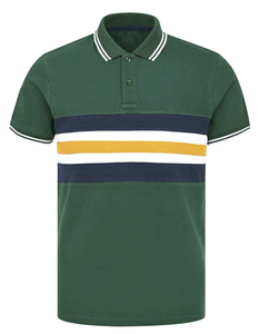 Chemise de golf pour homme bleu clair à manches courtes avec imprimé numérique en polyester/coton tricoté respirant pour un usage décontracté - Product Image 5