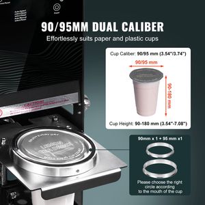 Sigillatrice Elettrica per Tazze Efficiente 500-650 Tazze/Ora, Altezza 180mm, Tecnologia di Sigillatura a Caldo per Tazze da 90/95mm - Product Image 2