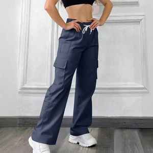 Nouveauté Printemps-Été : Pantalon Cargo Femme Taille Haute Coupe Droite Ample Multi-Poches Décontracté – Pantalon Tendance pour Femme - Product Image 5