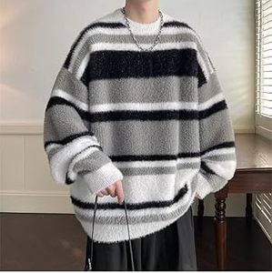 Sweat-shirt pour homme à coupe régulière et épaules tombantes, style cool et tendance, pull-over de haute qualité, doux et uni, pour l'automne - Product Image 3