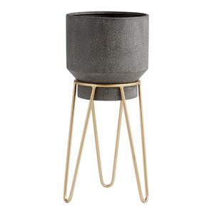 Elegantes Macetas de Hierro Metálico, Macetas Decorativas Vintage con Soporte para Decoración del Hogar, Sala de Estar y Más - Product Image 1