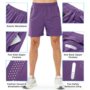 Pantalones Cortos Deportivos de Diseño Moderno para Hombre, Transpirables, con Rayas Reflectantes, Bolsillos con Cierre, Servicio OEM - Product Image 5