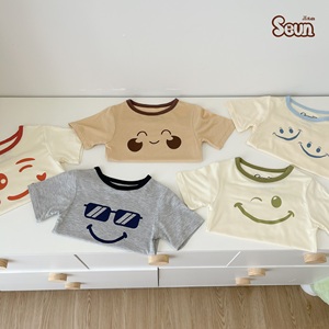 Ensemble de vêtements pour enfants, vêtements unisexes pour enfants, ensemble de pantalons en viscose à imprimé smiley, fabriqué au Vietnam, vêtements pour enfants au toucher ultra-doux - Product Image 2