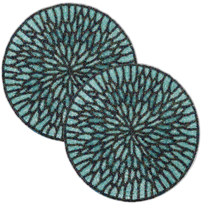 Embroidery Seed <b>Beaded</b> <b>Placemat</b> Customized Glass Beads <b>Placemat</b> 12x12 Inches Luxury Eco-Friendly <b>Beaded</b> <b>Placemats</b> - Product Image 6