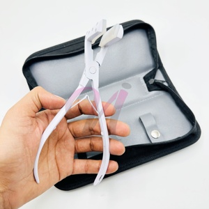 Kit de Herramientas Profesionales para Extensiones de Cabello con Cinta Adhesiva Blanca Mate, Herramientas de Estilismo Capilar, Pinzas Selladoras para Extensiones de Cabello - Product Image 3