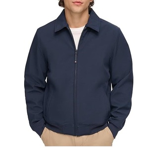 Blouson Bomber Sportif Bleu Uni Fin en Nylon/Polyester Coupe-Vent Écologique Résistant à l'Eau pour Moto – Meilleure Vente Automne - Product Image 1