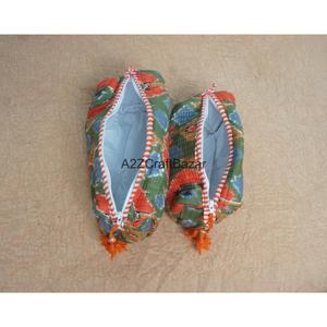 Sac à fermeture éclair en coton pur 100% fait main, rayé, écologique, durable, tendance, pour cosmétiques et voyages, provenant du Rajasthan - Product Image 6