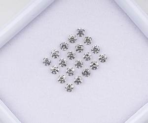 OM GEMS Diamante Natural Suelto de 2.40 MM, Color Sal y Pimienta, Corte Brillante, Claridad I3, Color Fantasía Claro, Certificado para Joyería - Product Image 3