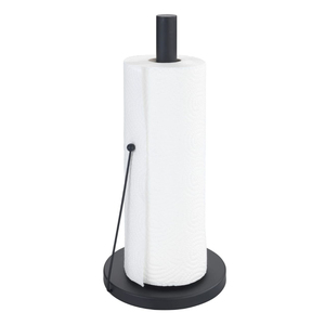 Modern Stainless Steel Paper Towel Holder With Tension Arm & <b>Weighted</b> Base <b>Standing</b> Kitchen Roll Dispenser For Home & Hotel Use - Product Image 3