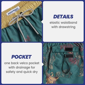 Custom 5 Inch Vintage Print Board Shorts <b>for</b> <b>Men</b> 100% Polyester Mid Waist Swim <b>Trunks</b> Elastic Waist Mesh Lining Beach Swimming - Product Image 6