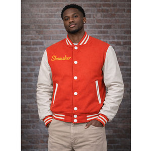 Blank <b>Varsity</b> <b>Jackets</b> Men Leather Sleeve Letterman <b>Varsity</b> <b>Jacket</b> for Men Fashion Loose Fit <b>Plain</b> Men's Clothing <b>Varsity</b> <b>Jacket</b> - Product Image 1