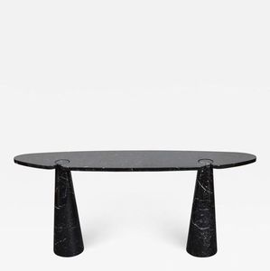 Best Seller Black Marble Console <b>Table</b> With Cone Legs Luxury Entryway Furniture For Home Hotel Decor Use - Product Image 1