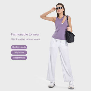 Débardeur de sport respirant pour femme avec logo personnalisé, couleur unie, maintien élevé, idéal pour la course et le yoga, coupe courte - Product Image 2