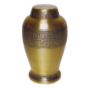 Urne de crémation classique de luxe pour adultes Style américain Momentum Life pour cendres humaines Étain avec finition dorée et noire - Product Image 3