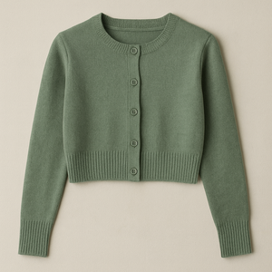 100% Wool Knitted <b>Cardigan</b> Women's Autumn And Winter Sweater Oversized With Button Loose Fit Sweater Fashionable - Product Image 6