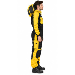 Combinaison d'apiculture avec voile de protection, haute qualité, ventilée, maille 3 couches, bande réfléchissante, fermeture éclair frontale, poignets élastiques, vêtement de travail - Product Image 4