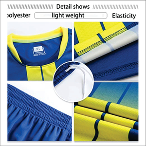 ชุดฟุตบอลแบบสั่งทำคุณภาพสูง OEM ดีไซน์แบบซับลิเมชั่นสำหรับทุกเพศ ชุดกีฬาขาสั้น แห้งเร็ว ระบายอากาศได้ดี ชุดฝึกซ้อมฟุตบอล - Product Image 4