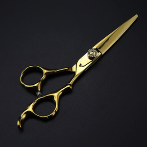 Ciseaux à effiler professionnels en acier inoxydable 6CR13 à pointe arrondie, pour droitiers, 32 dents, manche long, pour la coupe de cheveux - Product Image 3