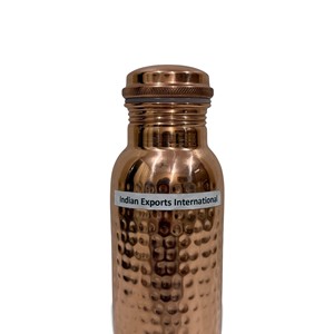 Flacon artisanal en cuivre gaufré de l'exportation indienne International (Cuivre pur certifié) - Product Image 4