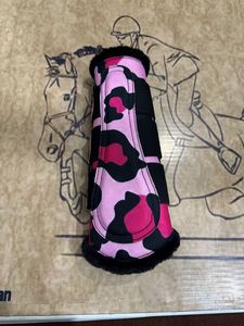 BRAND ZONE Equine <b>Boots</b> Patent Leather Horse Tendon <b>Brushing</b> <b>Boots</b> Splint <b>Boots</b> with 8MM Neoprean and Faux Fur Equestrian horse - Product Image 3