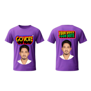 Camiseta Transpirable de Secado Rápido con Estampado de Foto Personalizado para Campaña Electoral, Camiseta de Poliéster de Cuello Redondo y Manga Corta para Hombre, Talla Grande - Product Image 4