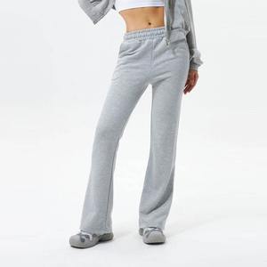 Pantalon de survêtement évasé en coton respirant de haute qualité pour femme, coupe droite, style streetwear hiver, décontracté, taille adulte, personnalisable - Product Image 2