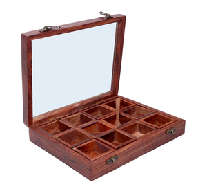 Boîte de rangement pour épices en bois de qualité supérieure personnalisée, boîte à épices en bois, design de logo personnalisé - Product Image 3