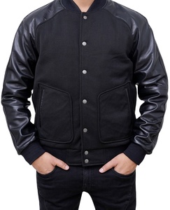 2025 Wholesale <b>Men</b> Varsity Jackets Letterman Jackets Custom Baseball Embroidery Patches Letterman Varsity Bomber Jacket - Product Image 1